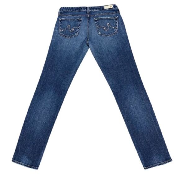 AG 27x31 The Stilt Cigarette Low Rise Distressed Stretch Jeans EUC - Picture 2 of 10